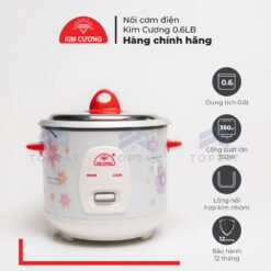 Nồi Cơm Điện Kim Cương 0.6 Lít Nắp Rời
