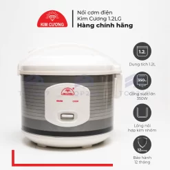 Nồi Cơm Điện Kim Cương 1.2 Lít Nắp Gài Chống Dính