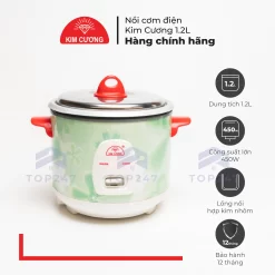 Nồi Cơm Điện Kim Cương - Nắp Rời 1.2 Lít [Chính Hãng]