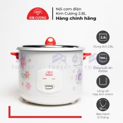 Nồi Cơm Điện Kim Cương 2.8 Lít Nắp Rời