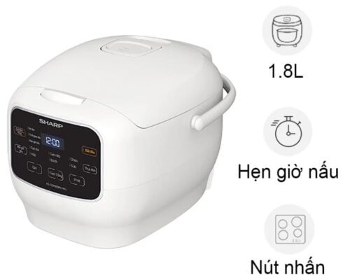 Nồi cơm điện tử Sharp 1.8 lít KS-COM183MV-WH