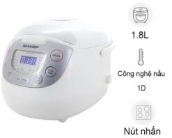 Nồi cơm điện tử Sharp 1.8 lít KS-COM195HV-WH
